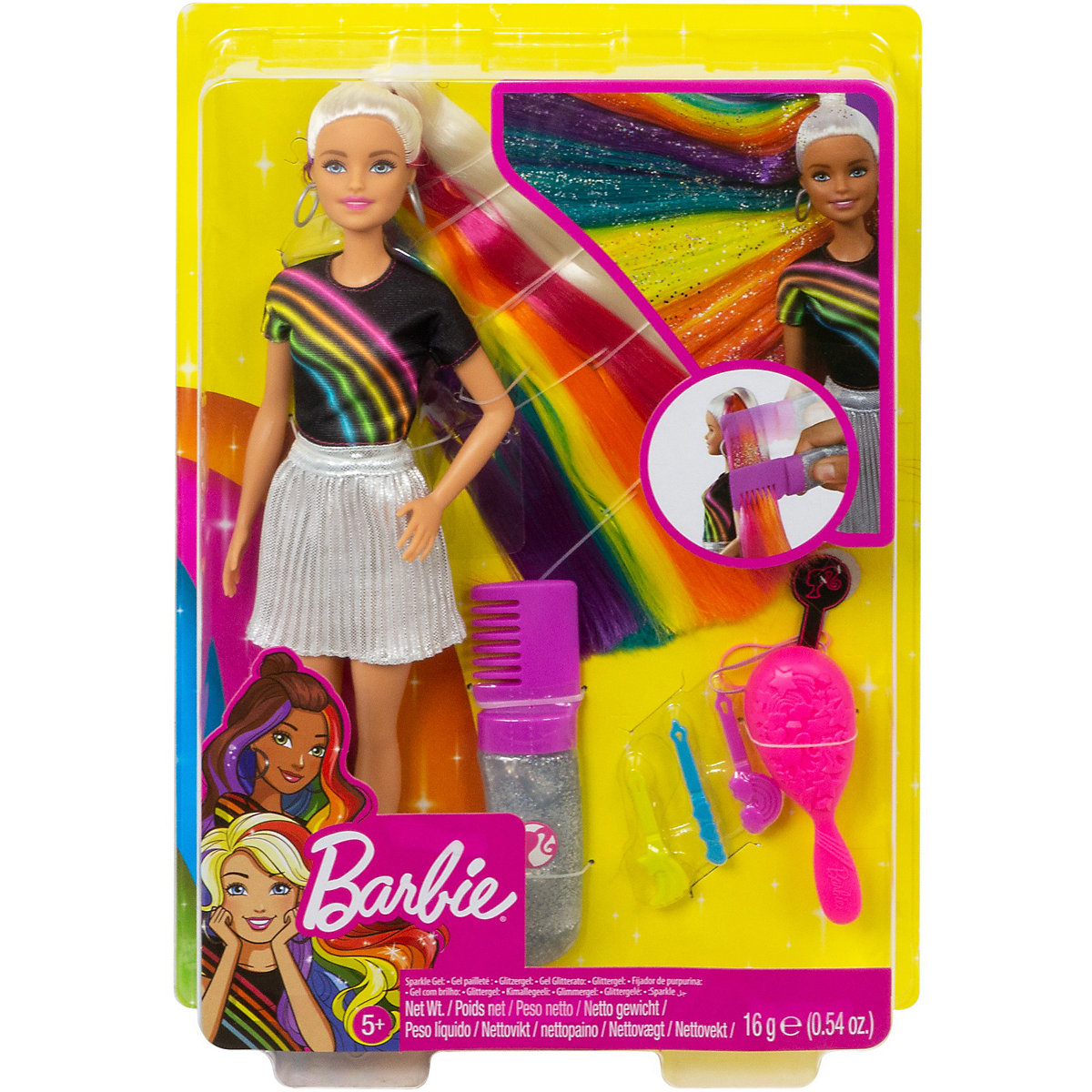 Mattel Barbie s barevnými vlasy