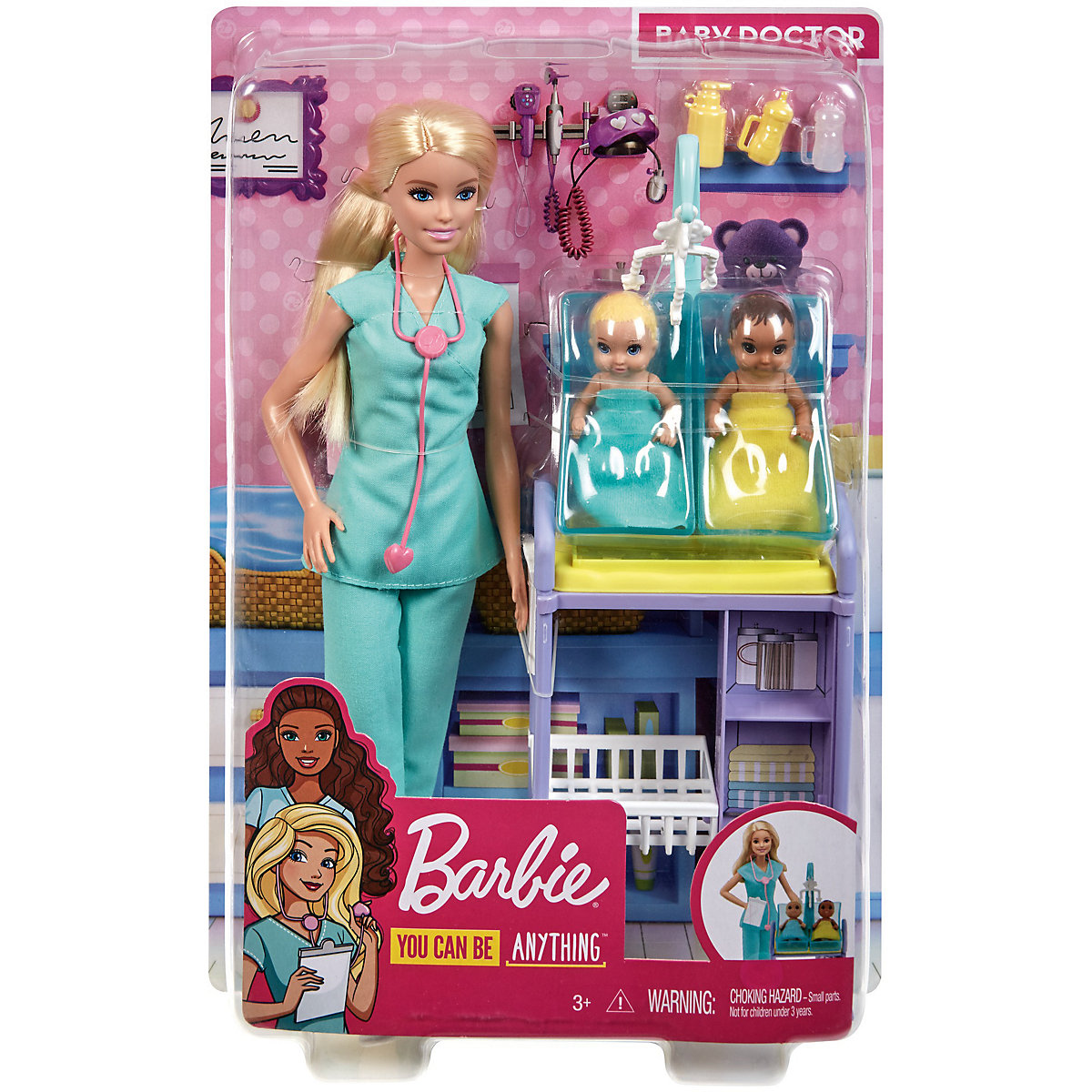 Mattel Barbie pediatrem (blond) a hrací set