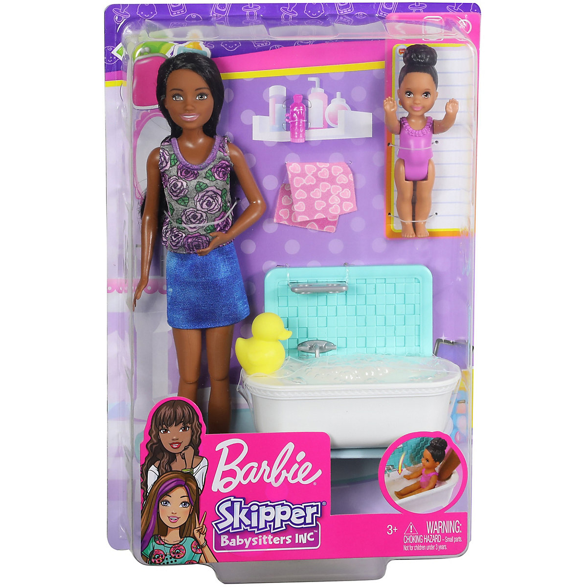 Mattel Barbie Skipper chůva (černé vlasy)