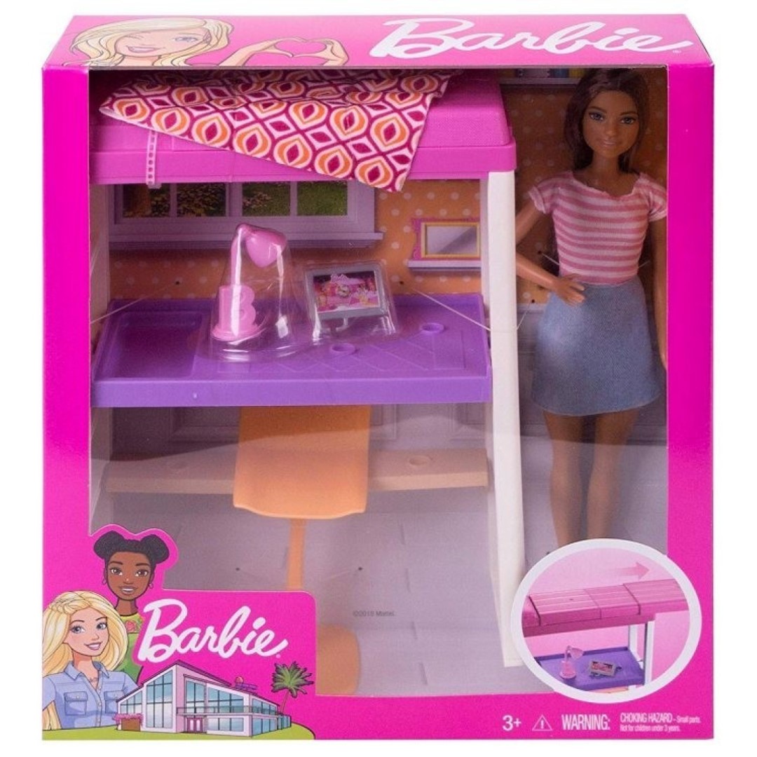 Barbie panenka v ložnici, Mattel FXG52