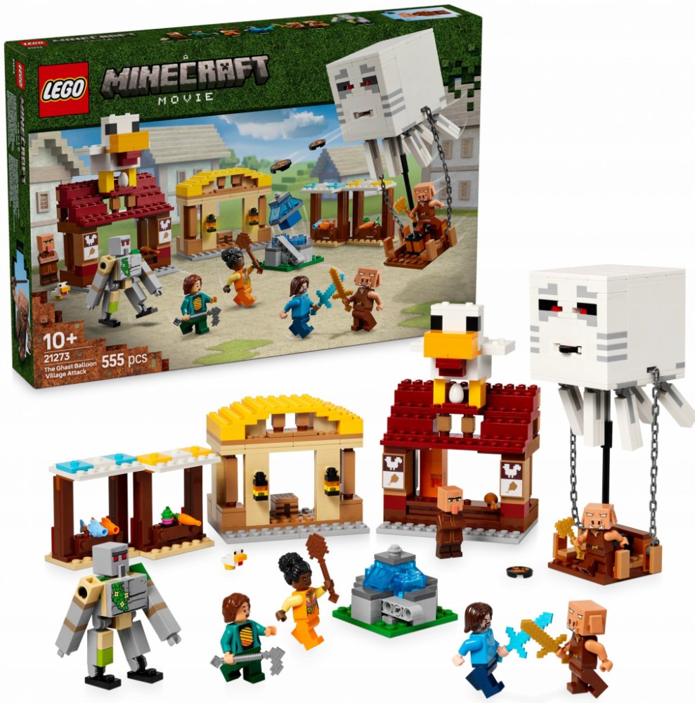 LEGO® Minecraft® 21273 Balón v podobě ďasa a útok na vesnici