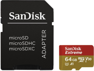 SanDisk microSDXC Extreme 64GB UHS-I U3 SDSQXVF-064G-GN6MA