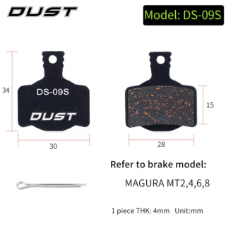 DUST MAGURA  MT2, MT4, MT6, MT8 Brzdové destičky DS-09