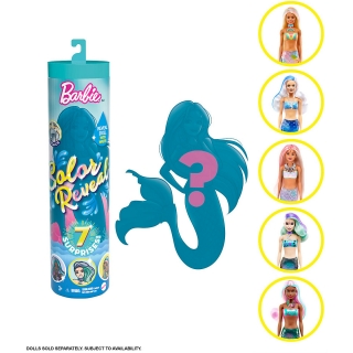 Mattel Barbie panenka Color Reveal „Mořské panny“, překvapení včetně příslušen