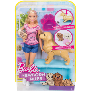 Mattel Barbie (blonďatá) psí máma