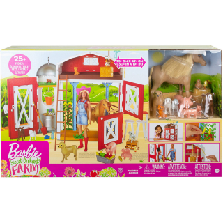 Mattel Barbie Fun Farm Barn se zvířaty a doplňky