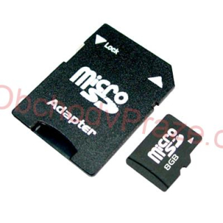 Micro SDHC 8GB + SD adaptér