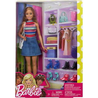 MATTEL Barbie módní šaty s 11 doplňky