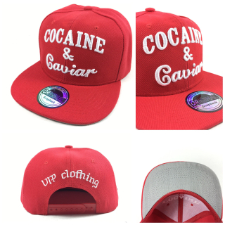 Cocaine & Caviar červená kšiltovka