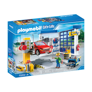 Playmobil 70202 City Life Autodílna s mechanikem a autem